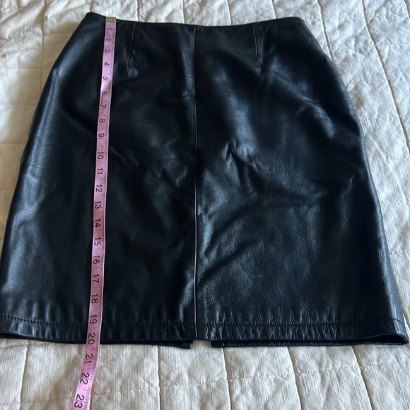 Black Leather Skirt - Picture 3 of 7